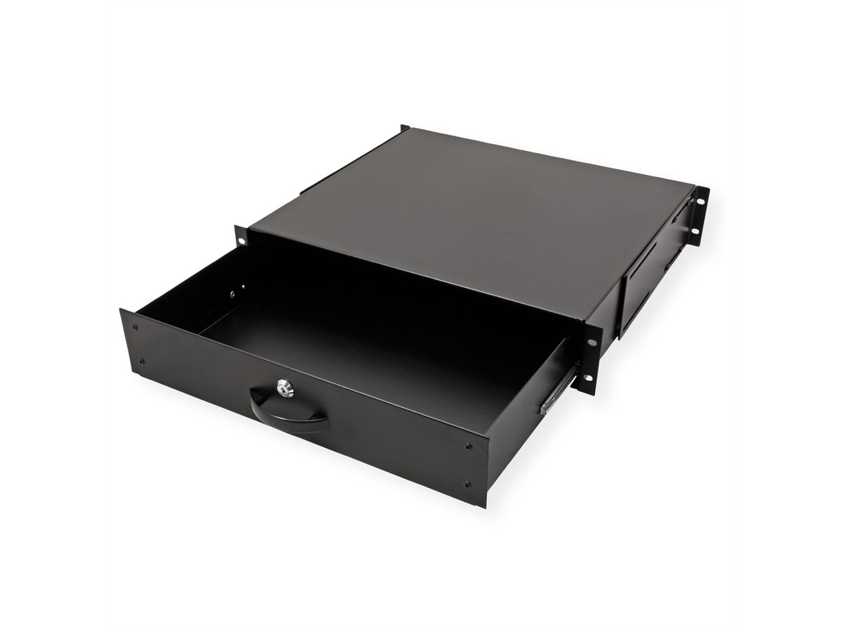 ROLINE 19-Zoll Tastatureinschub 2 HE, 400 T abschließbar schwarz