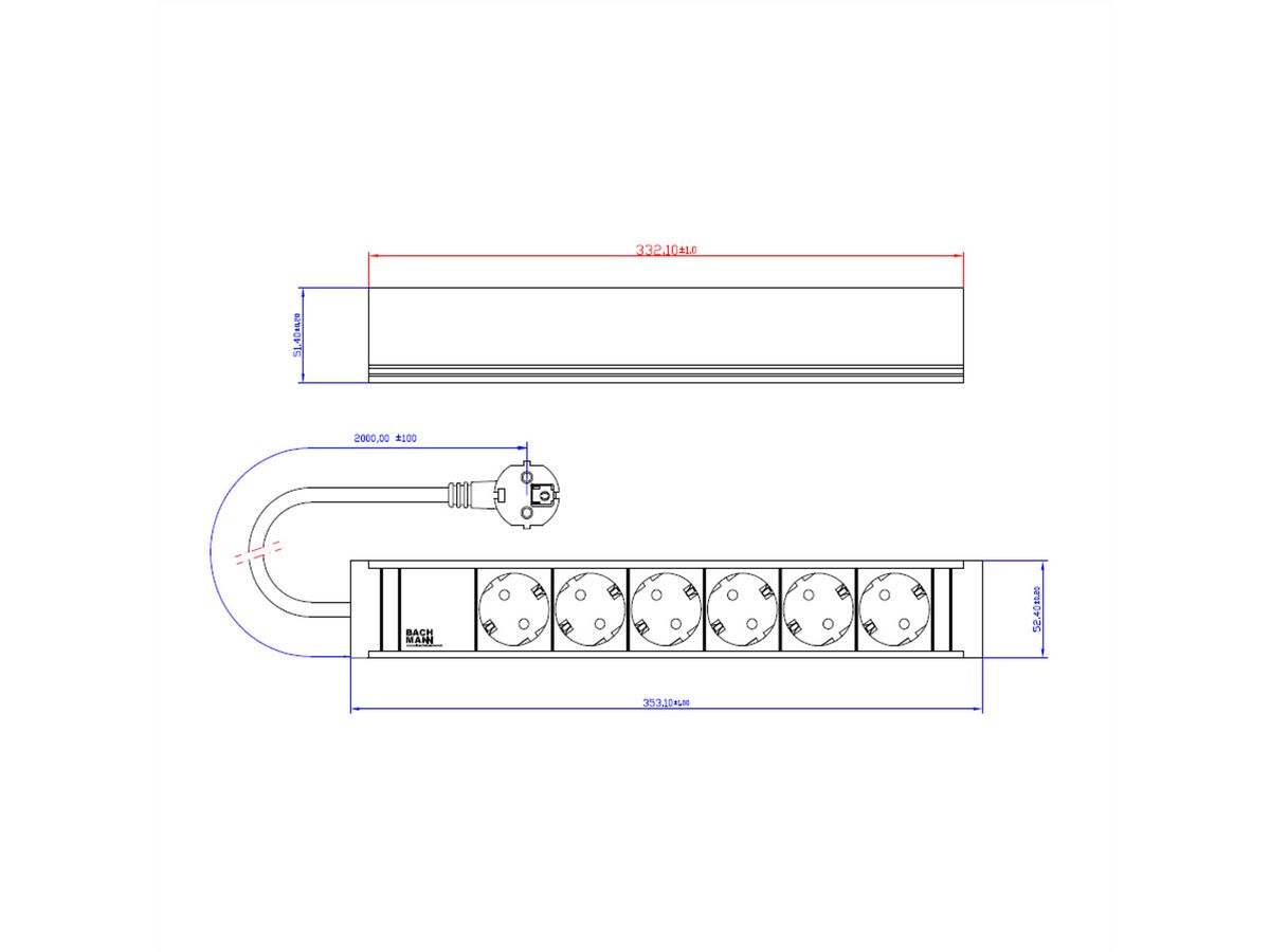 BACHMANN CONNECT LINE 6x contact de protection