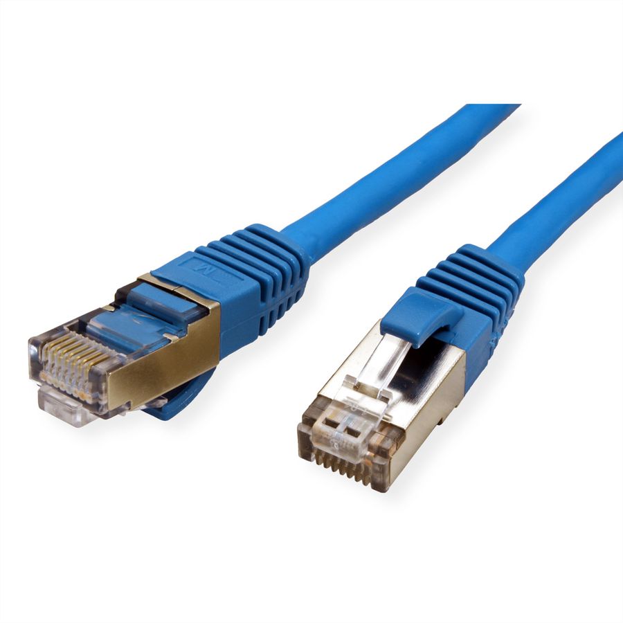 Cordon VALUE Cat.6 (Classe E) S/FTP LSOH, bleu, 2 m