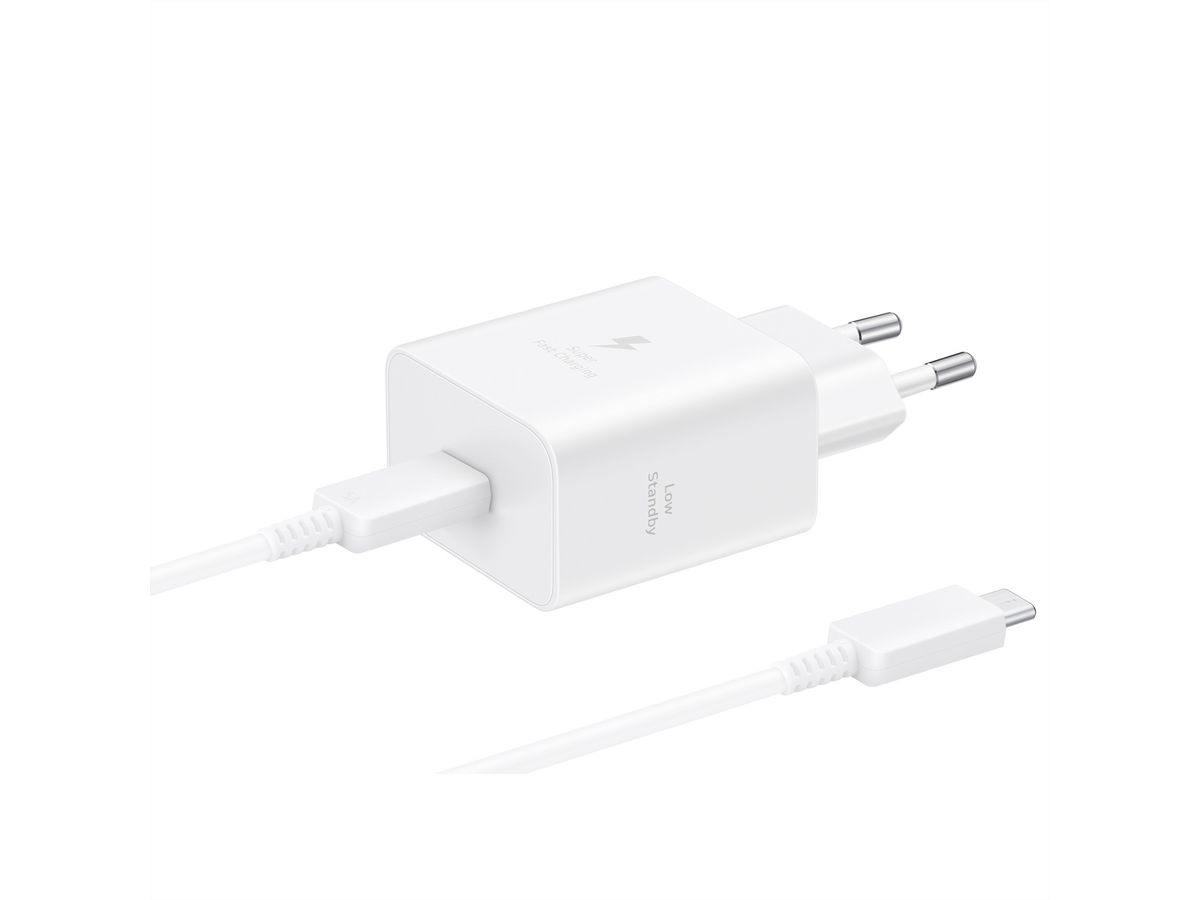 Samsung Power Adapter 45W USB-C, PowerDelivery incl. câble, blanc