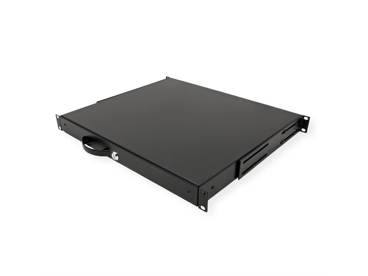ROLINE 19-Zoll Tastatureinschub 1 HE, 400 T abschließbar schwarz