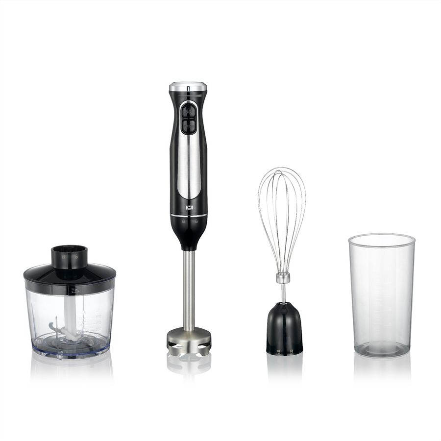 Melissa Stabmixer 16210069, Stabmixer mit Schneebesen, Becher, 600W