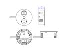 BACHMANN TWIST 1x contact de protection, 2x Keystone, connecteur GST18, Chargeur USB 60W 2,0m GST18, chrome, 0,2 m