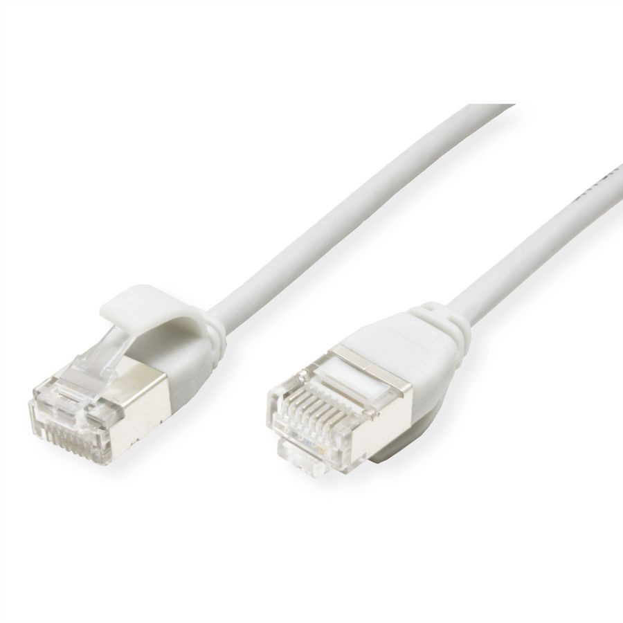ROLINE U/FTP DataCenter Patchkabel Cat.6A (Class EA), LSOH, slim, weiß, 3 m