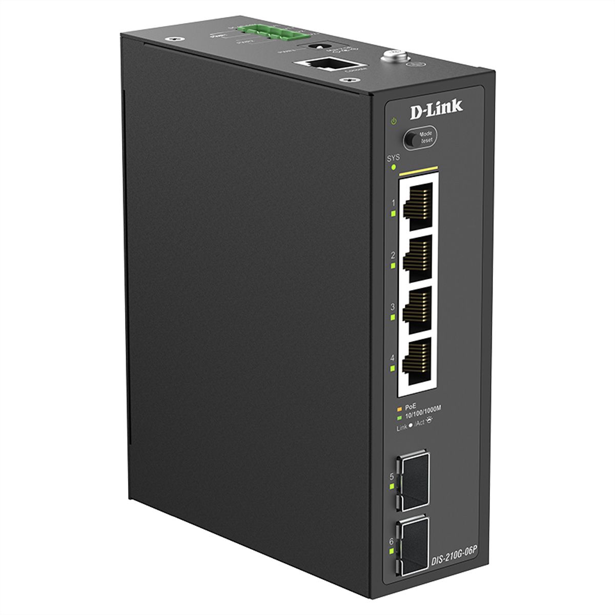 D-Link DIS-210G-06P Switch 6 ports, Smart Managed Gigabit PoE industriel