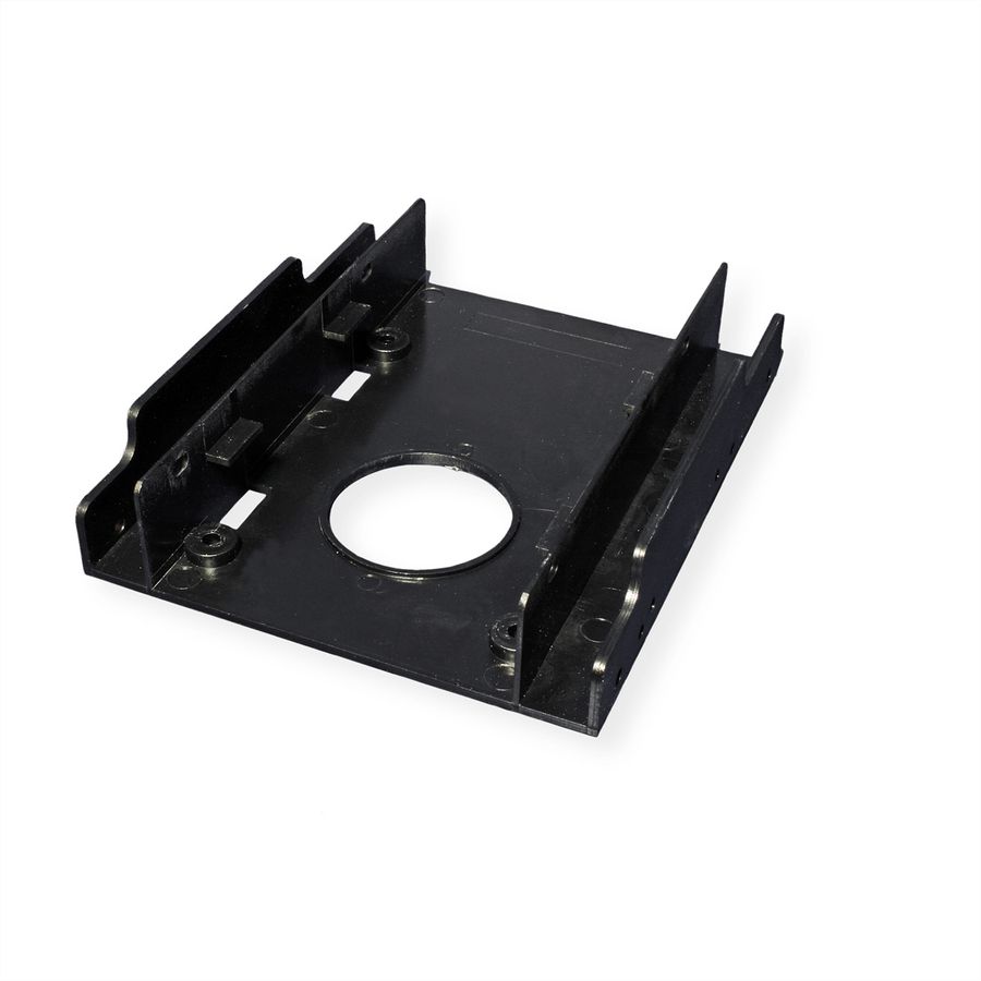 ROLINE Montageadapter, 3,5 Zoll Rahmen für 2x 2.5 HDD, schwarz