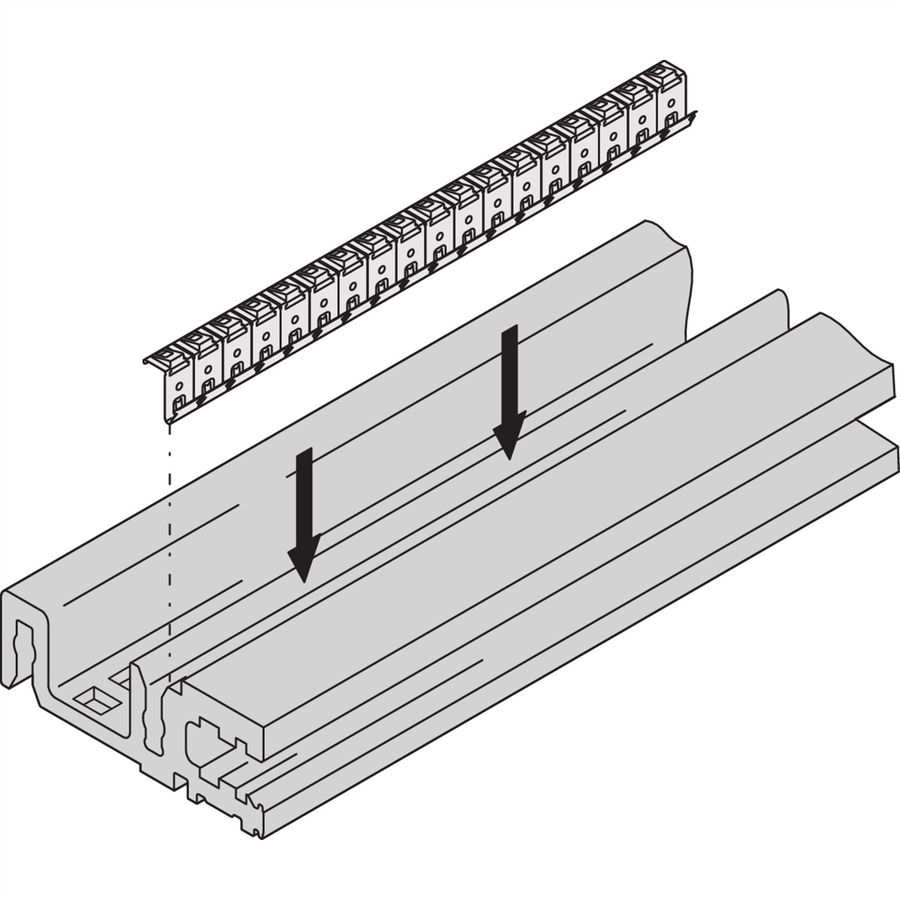 SCHROFF Modulschiene Typ H-VT stabil, mit EMV-Dichtung - MODULSCH. H VT 63TE EMC