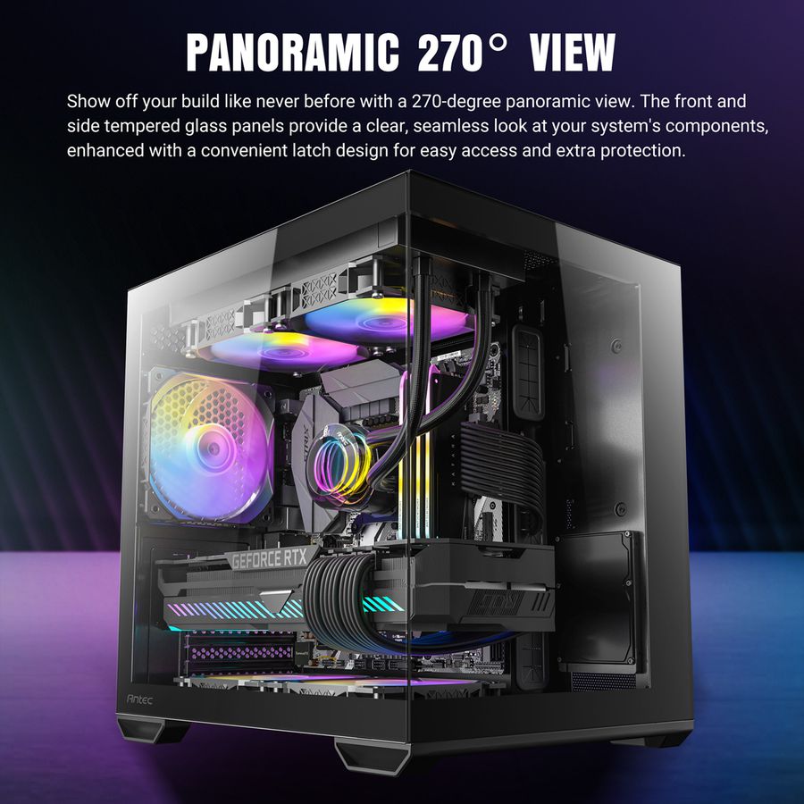 ANTEC CX60M ARGB PC Gehäuse Mini Tower Micro-ATX, schwarz
