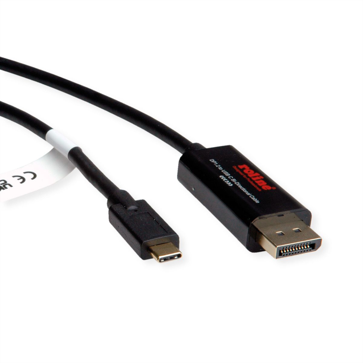 ROLINE Adapterkabel USB-C - DisplayPort, v1.2, bidirektional, ST/ST, 2 m