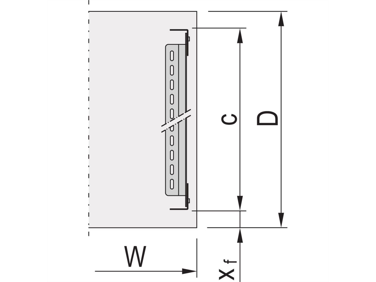 SCHROFF Gleitschienen Länge 417 mm, 2 St.