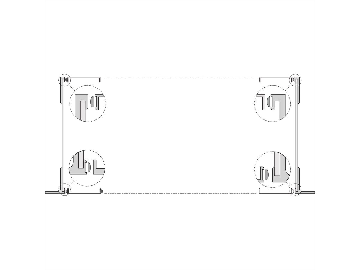 Panneau latéral SCHROFF EuropacPRO, Type F, Flexible, 6 U, 235 mm