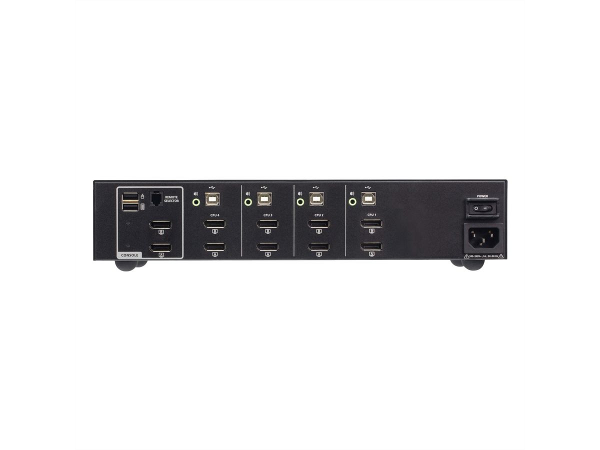 ATEN CS1144DP4 4-Port USB DisplayPort Dual Display Secure KVM Switch