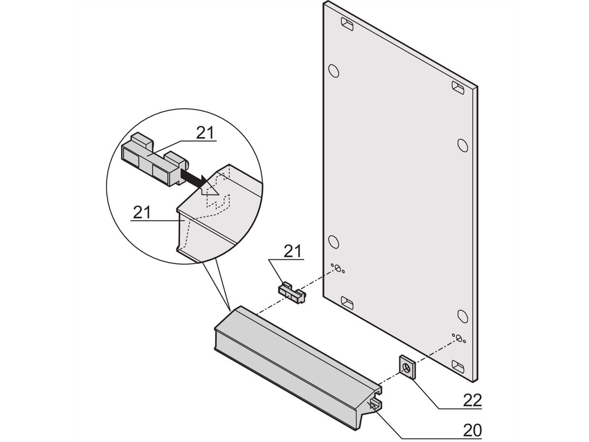 SCHROFF Aluminium-Profilgriff - ALU-PROFILGRIFF 14TE