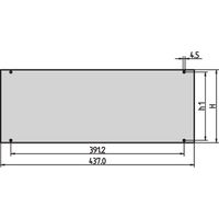 SCHROFF Inpac Face avant, 2 U, 2,5 mm, Al, anodisé, bords non traités