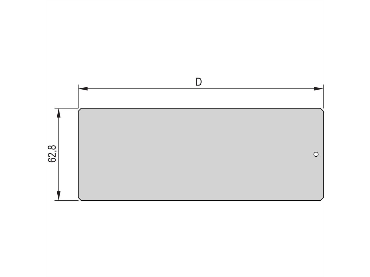 Cadre SCHROFF, type unité enfichable, plaque latérale pour profilé d'angle, 3 U, 227 mm C.I.