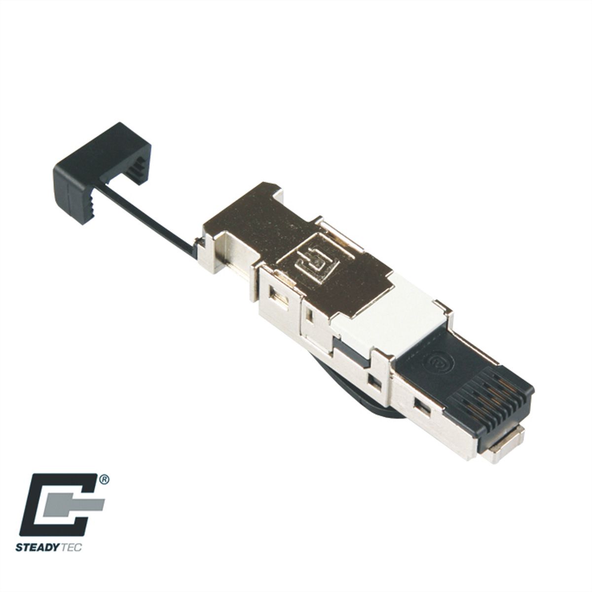 METZ CONNECT E-DAT Industrie IP20, feldkonfektionierbarer RJ45-Stecker, schwarz