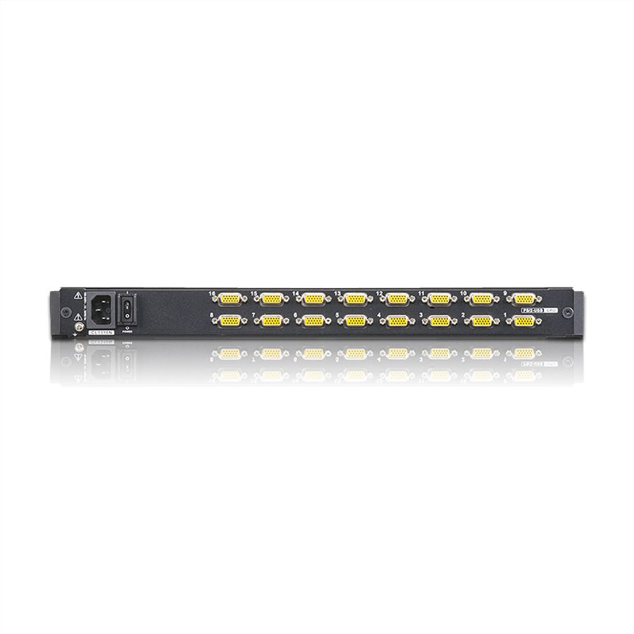 ATEN CL1316N KVM-Switch, 48cm TFT, VGA, PS/2-USB, 16 Port, CH-Layout