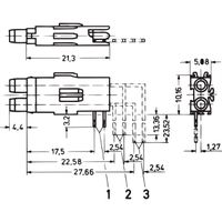 Douille de test double SCHROFF, Ø 2 mm, type court pour plan de montage 1