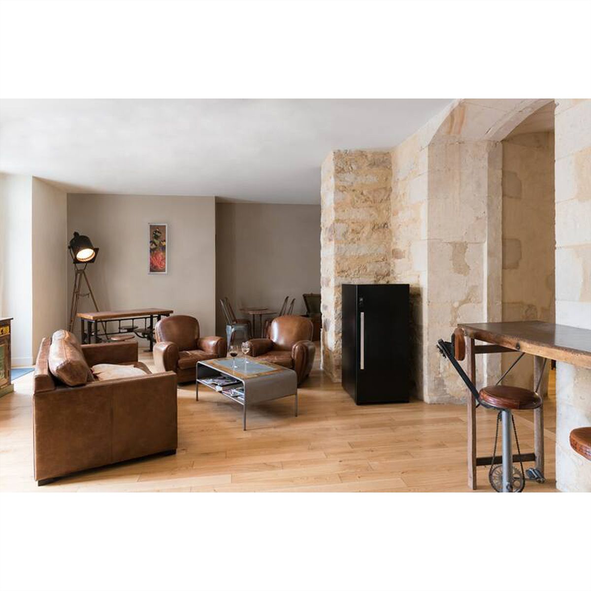 Climadiff Weinkühlschrank GARDE150D, Freistehend, 1 Zone, 160 Flaschen