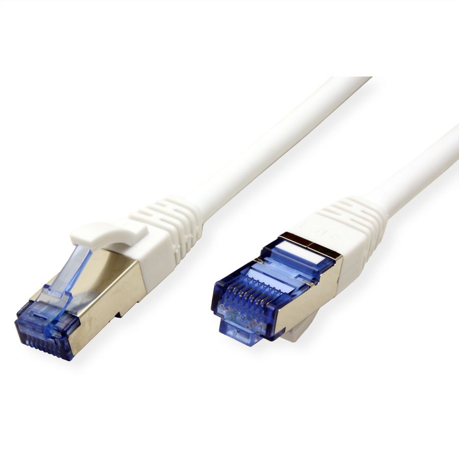 Cordon VALUE Cat.6A (Classe EA) / 10 Gigabit S/FTP, LSOH, blanc, 10 m