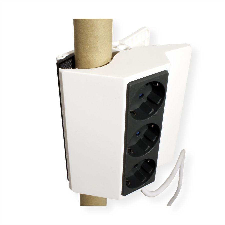 BACHMANN PEGGY Bandeau de prises autocollantes 3x contact de protection, blanc, 3 m