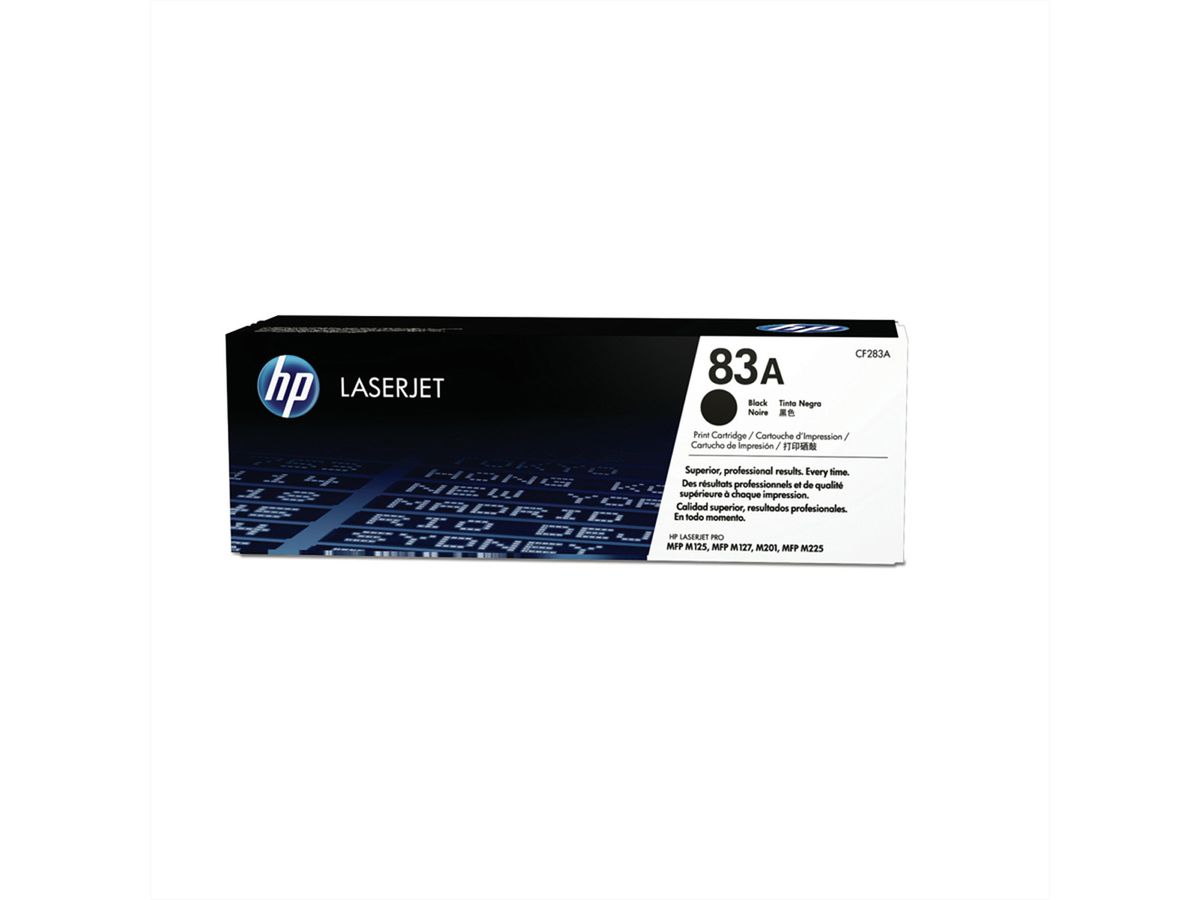 HP CF283A, Toner noir, Nr. 83A, 1.500 pages pour HP LJ Pro M201d, MFP M127fn