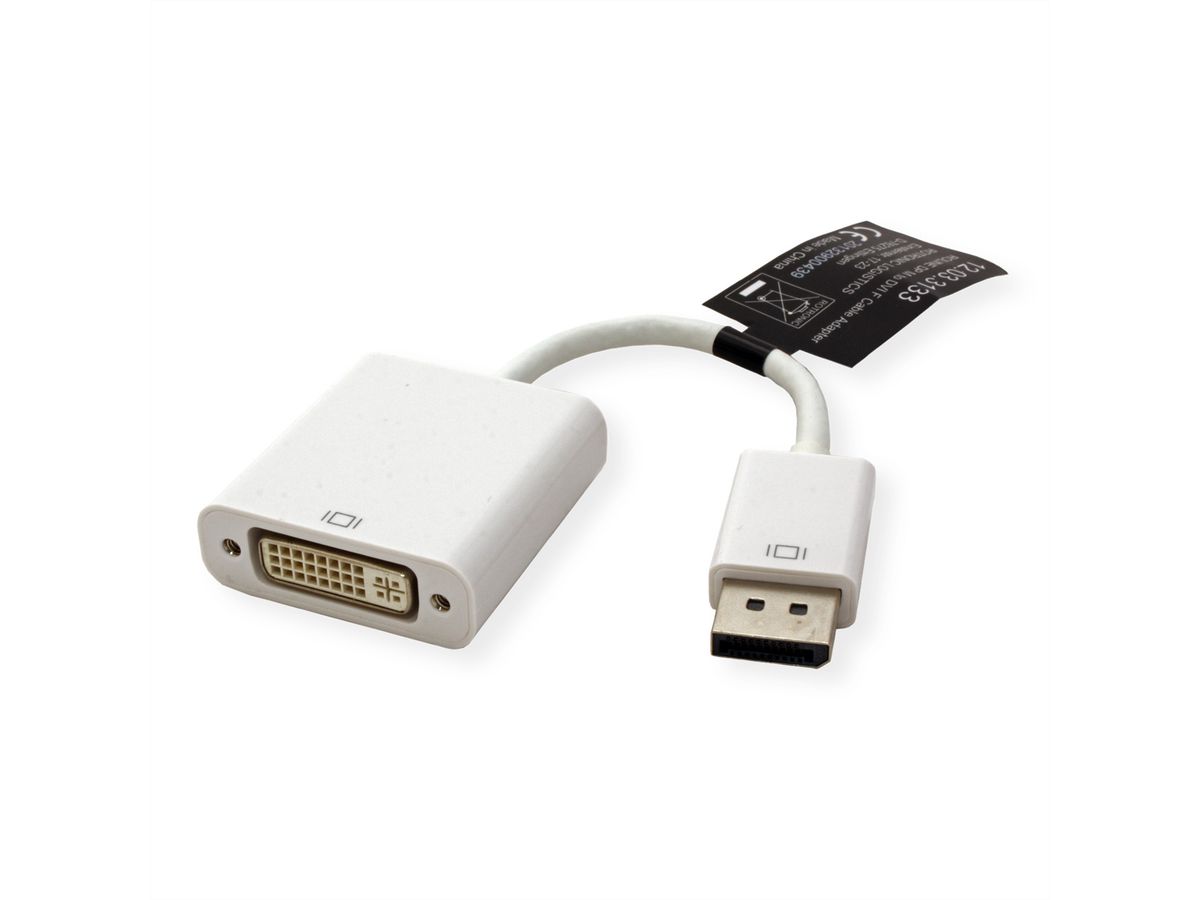 ROLINE DisplayPort-DVI Adapter, DP Stecker-DVI Buchse