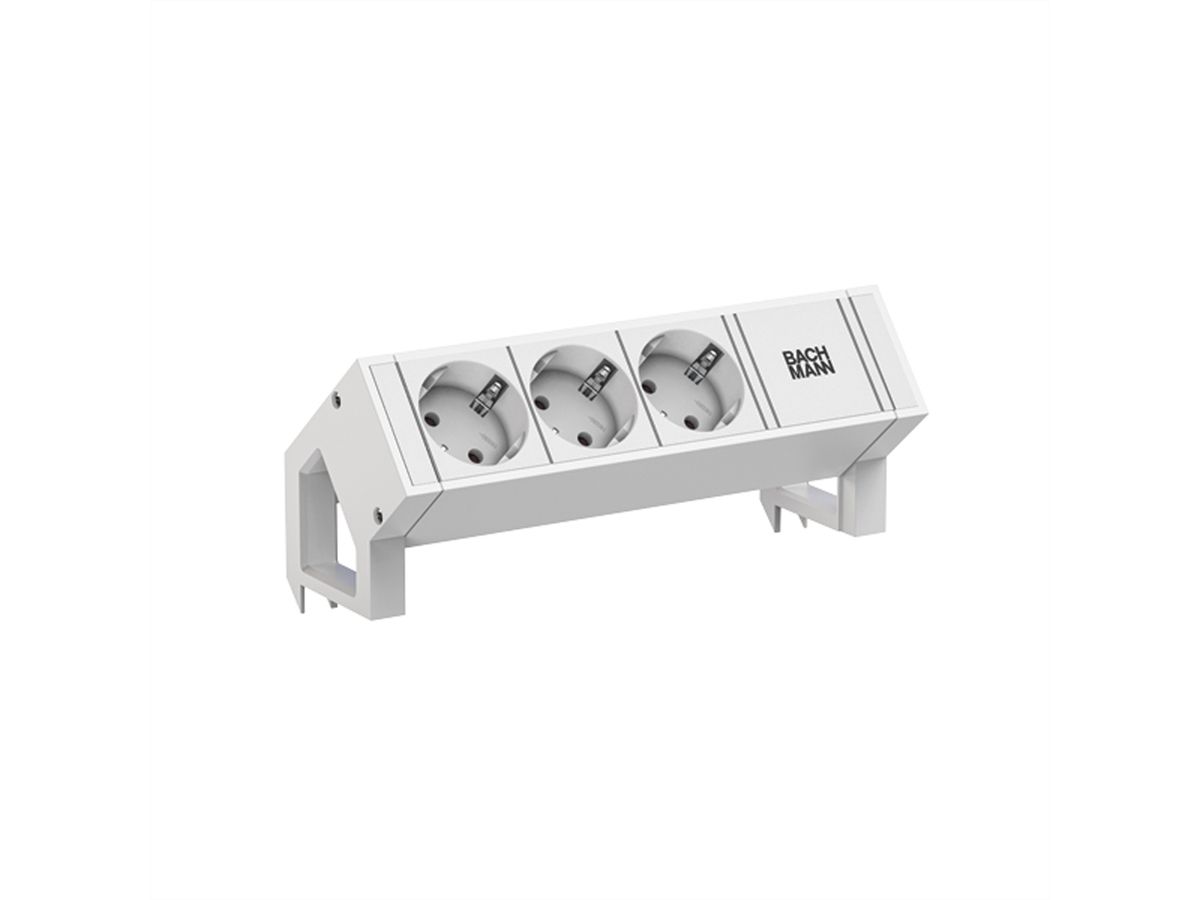 BACHMANN DESK2 white 3xCEE7/3 0,2m GST18 RAL9010