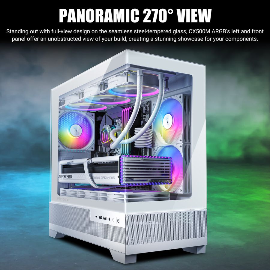 ANTEC CX500M ARGB Boîtier PC Mini Tour Micro-ATX, noir