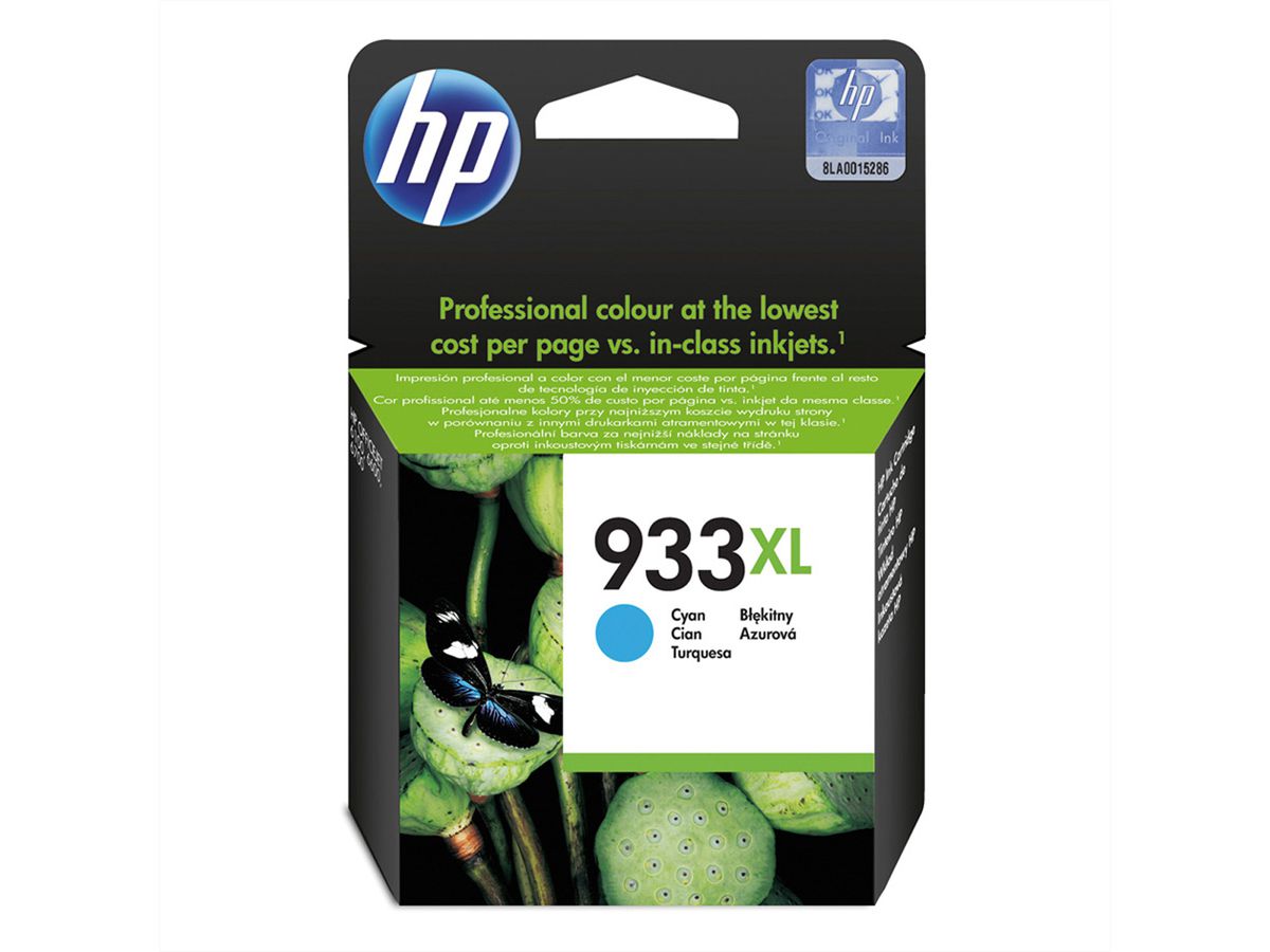 HP 933XL - CN054AE Cartouche cyan 825 pages pour Officejet 6600 / 6700