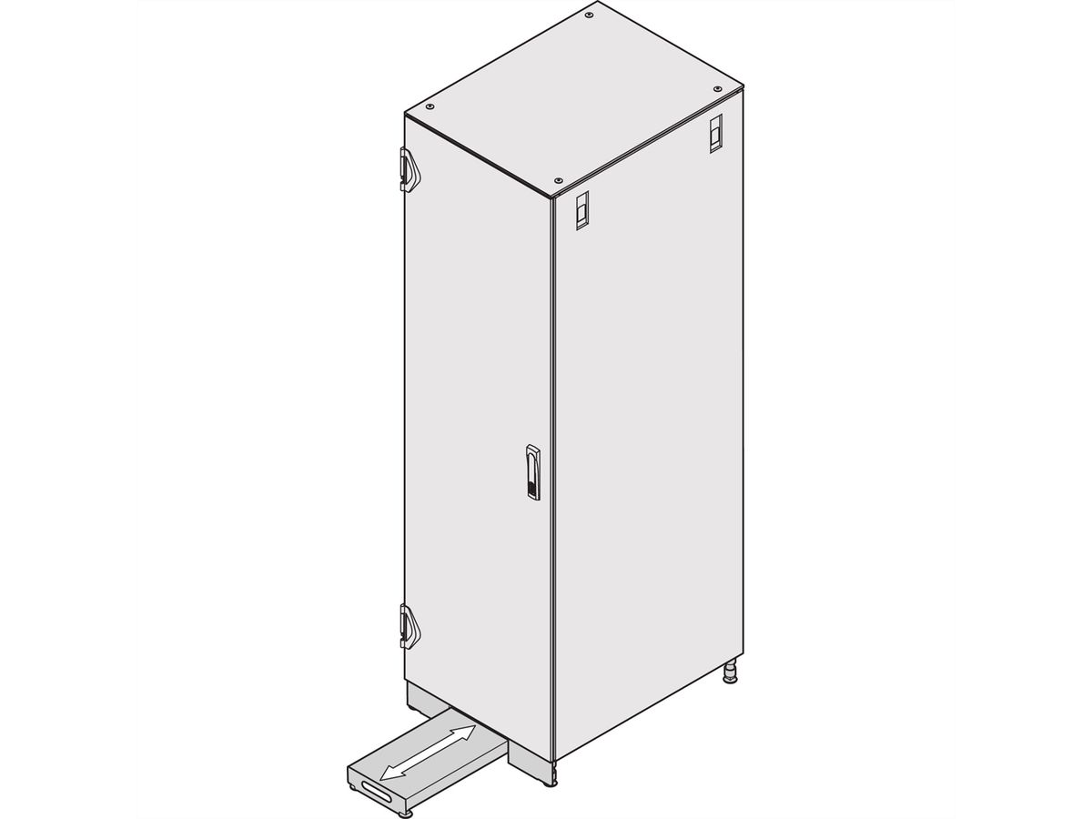 SCHROFF Kippschutz ausziehbar - KIPPSCHUTZ 600B 900T RAL7021