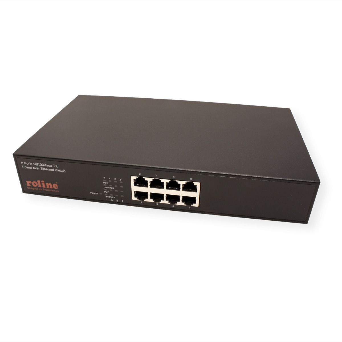 ROLINE Switch Fast Ethernet PoE, 130W, 8 ports