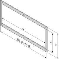 SCHROFF Frontrahmen, ungeschirmt, für horizontalen Kartenausbau - FRONTRAHMEN 4HE 54TE (KD)