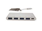 ROLINE USB 3.2 Gen 1 Hub, 4fach, Typ C Anschlusskabel, mit 1 PD-Port