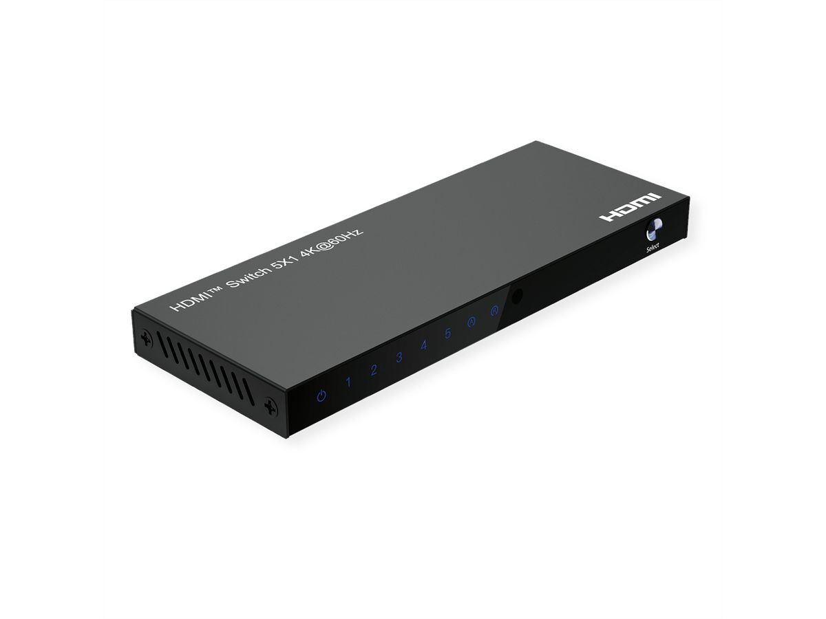 ROLINE 4K HDMI Switch, 5-fach, mit Fernbedienung
