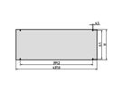 Face avant SCHROFF Inpac, 3 U, 2,5 mm, alu, anodisé, bords non traités