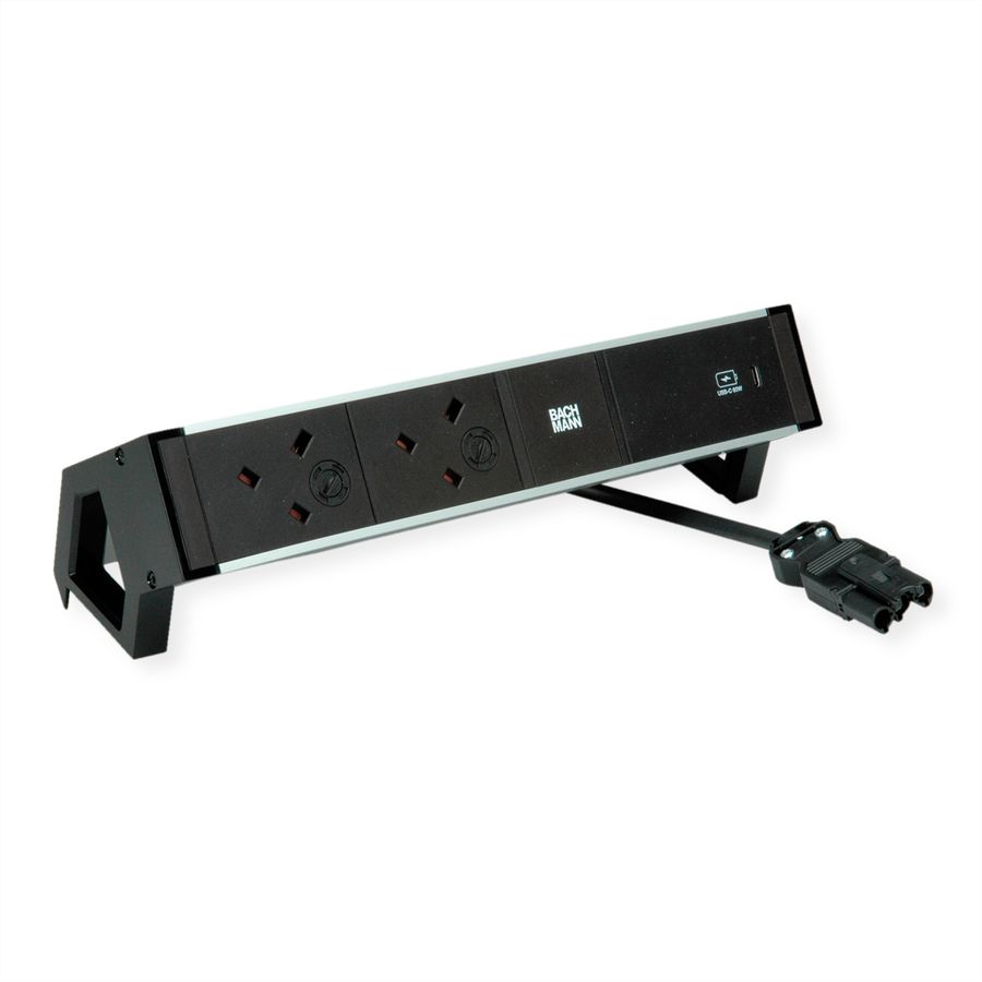 BACHMANN DESK2 ALU BLACK 2xUK, UK