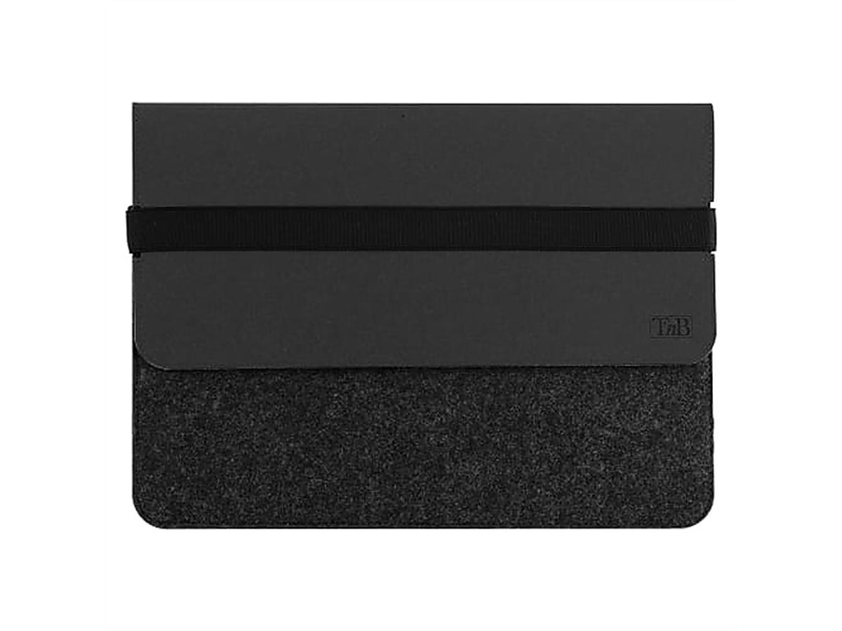 T’nB Notebook-Hülle 13–14" Eco Leder, Filz schwarz/grau