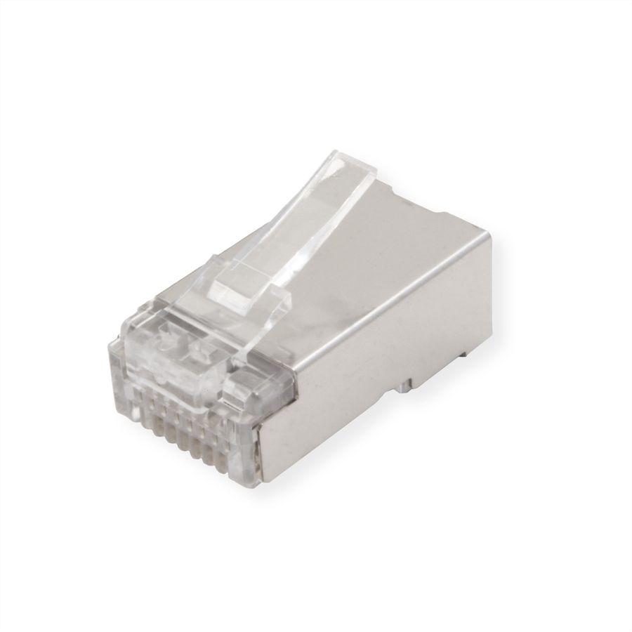 ROLINE Connecteur modulaire blindé RJ-45 Cat.6A (Classe EA), pour câble solide/tresse, 10 unités