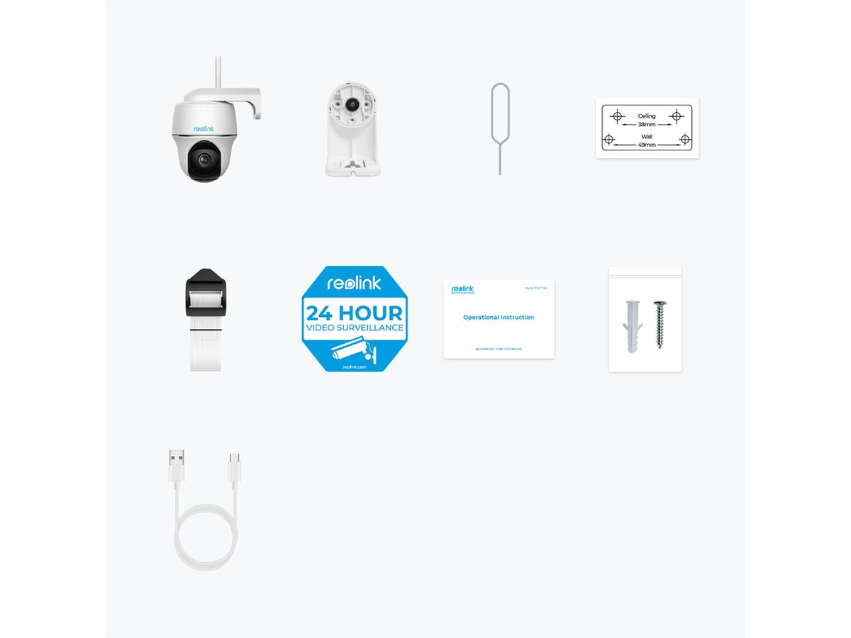 Reolink B430 Outdoor PT-Kamera, 5 MP, 90°, IR-LED 10m, WiFi