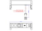 BACHMANN DESK2 white 2xCH 0° 1xSchalter 1xUSB A/C 22W 0,2m GST18,ws