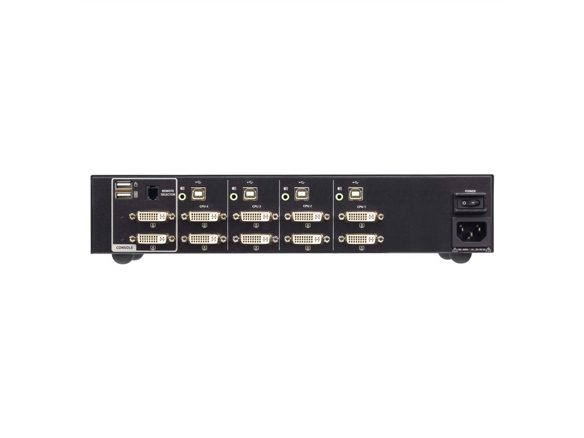 ATEN CS1144D4 Commutateur KVM sécurisé DVI à 4 ports USB et double affichage