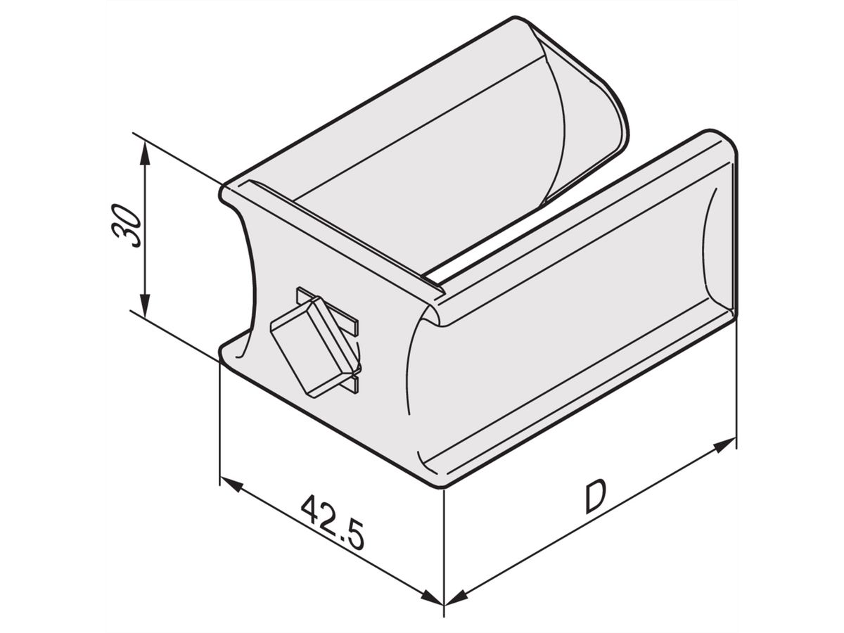 Oeillet de câble SCHROFF, plastique, 30W 55D