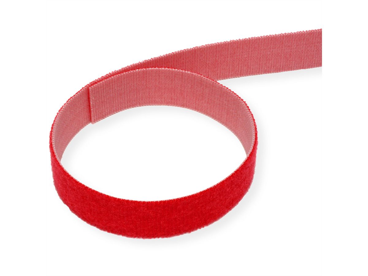 VELCRO® ONE-WRAP® Klettbandstreifen 20mm, unperforiert, rot, 5 m