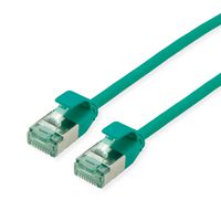 ROLINE RM U/FTP DataCenter Patchkabel Cat.6A (Class EA), slim, grün, 0,15 m