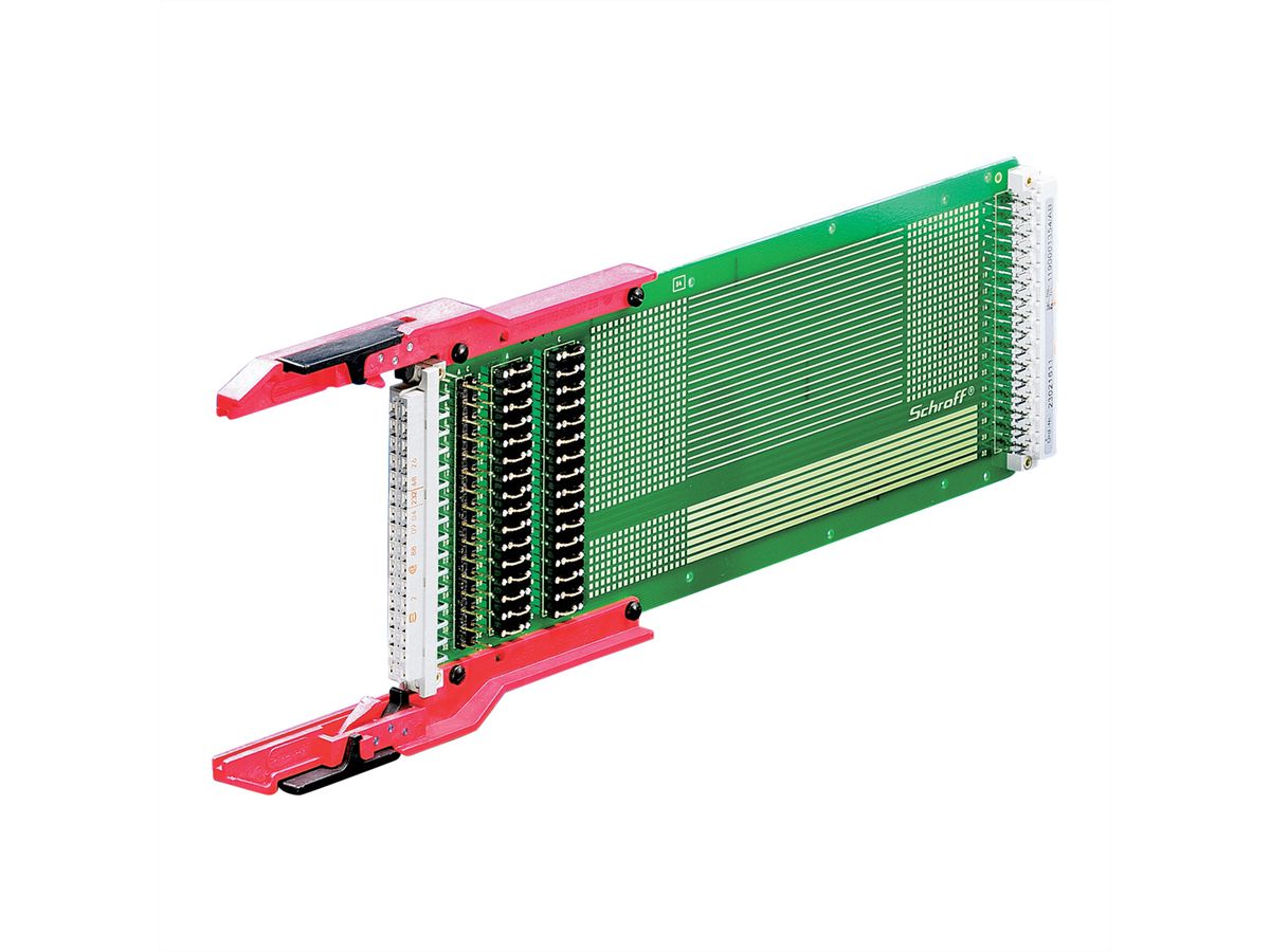 Adaptateur de contrôle SCHROFF pour connecteur DIN type D, 3 U, 160 mm, U/I