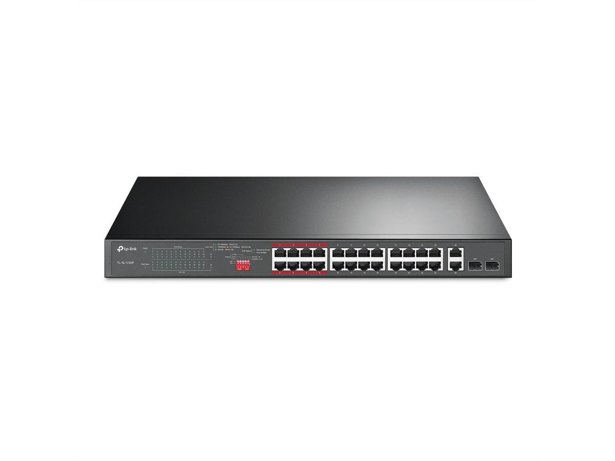 TP-Link TL-SL1226P PoE Switch , 24x 10/100 Mbps PoE+ Ports