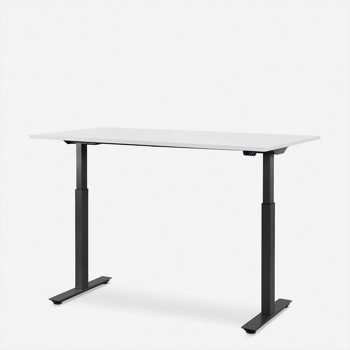 WRK21 Bureau Smart 100 x 60 cm, Hauteur réglable, Blanc uni / Noir