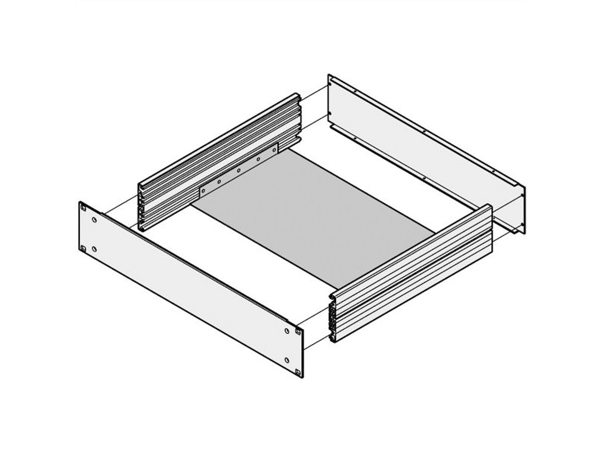 Plaque de montage MultipacPRO SCHROFF, profondeur 150 mm