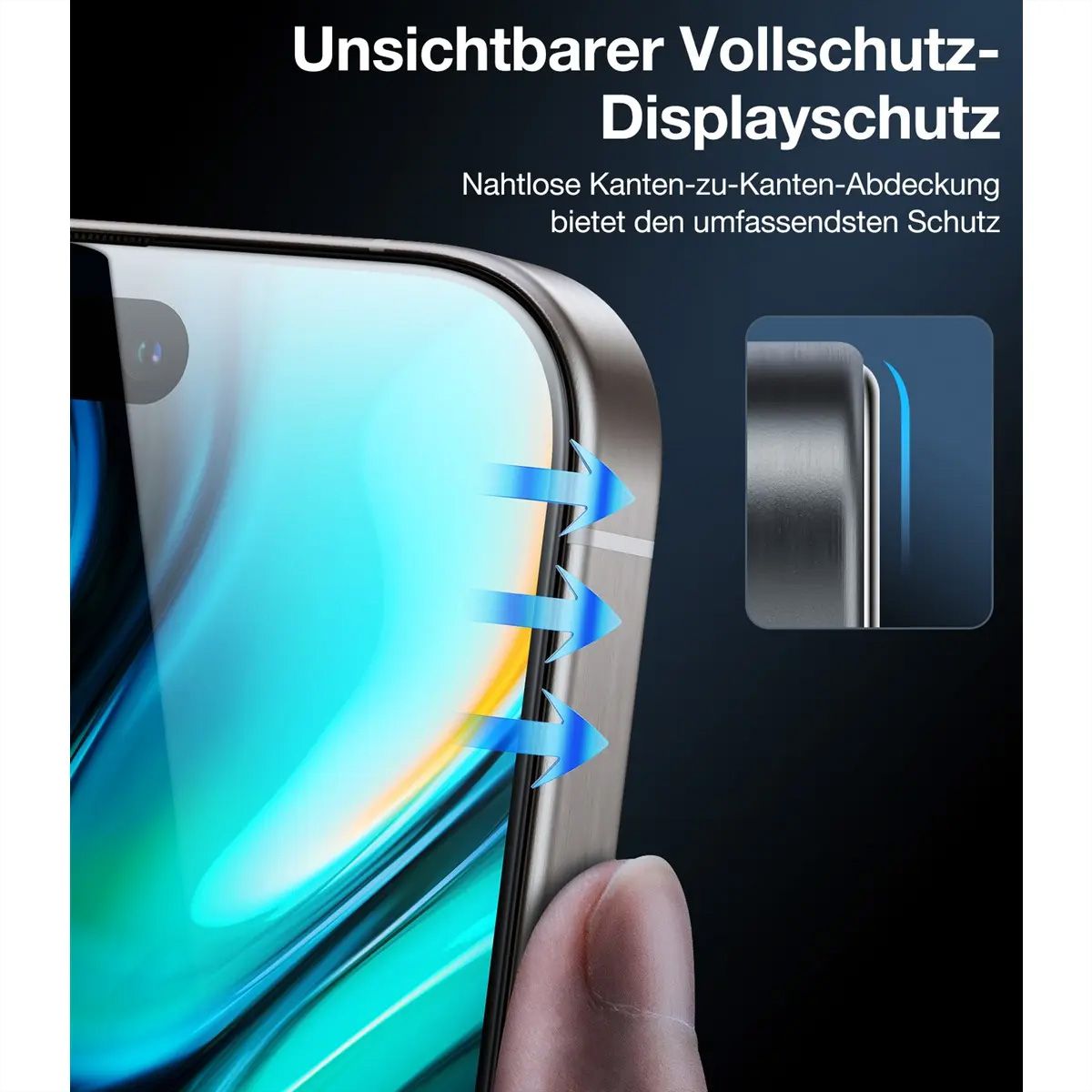Torras Install Master Displayschutz, Privacy, iPhone 16 Pro, transparent